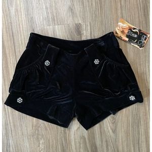 NWT Vtg. Shirley of Hollywood Black Velvet Shorts